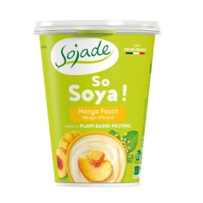 Yogur de soja mango melocotón Sojade 400g. Yogur de soja mango melocotón Sojade 400g.